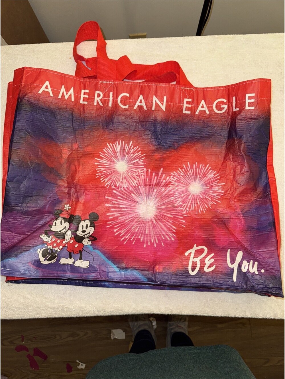 American Eagle AE Disney “Be You” Reusable Shopping Tote Bag – Mickey & Minnie